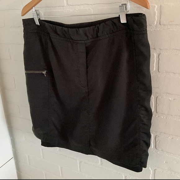 Vintage Y2K Mini Skort/skirt/short Black Utility 3 pockets Comfy Sporty Sz 24 - Picture 12 of 15